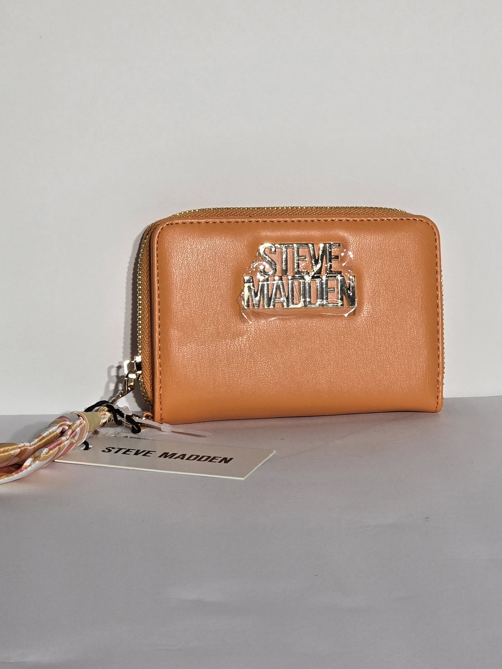Steve Madden Tangerine Logo Zip Wallet